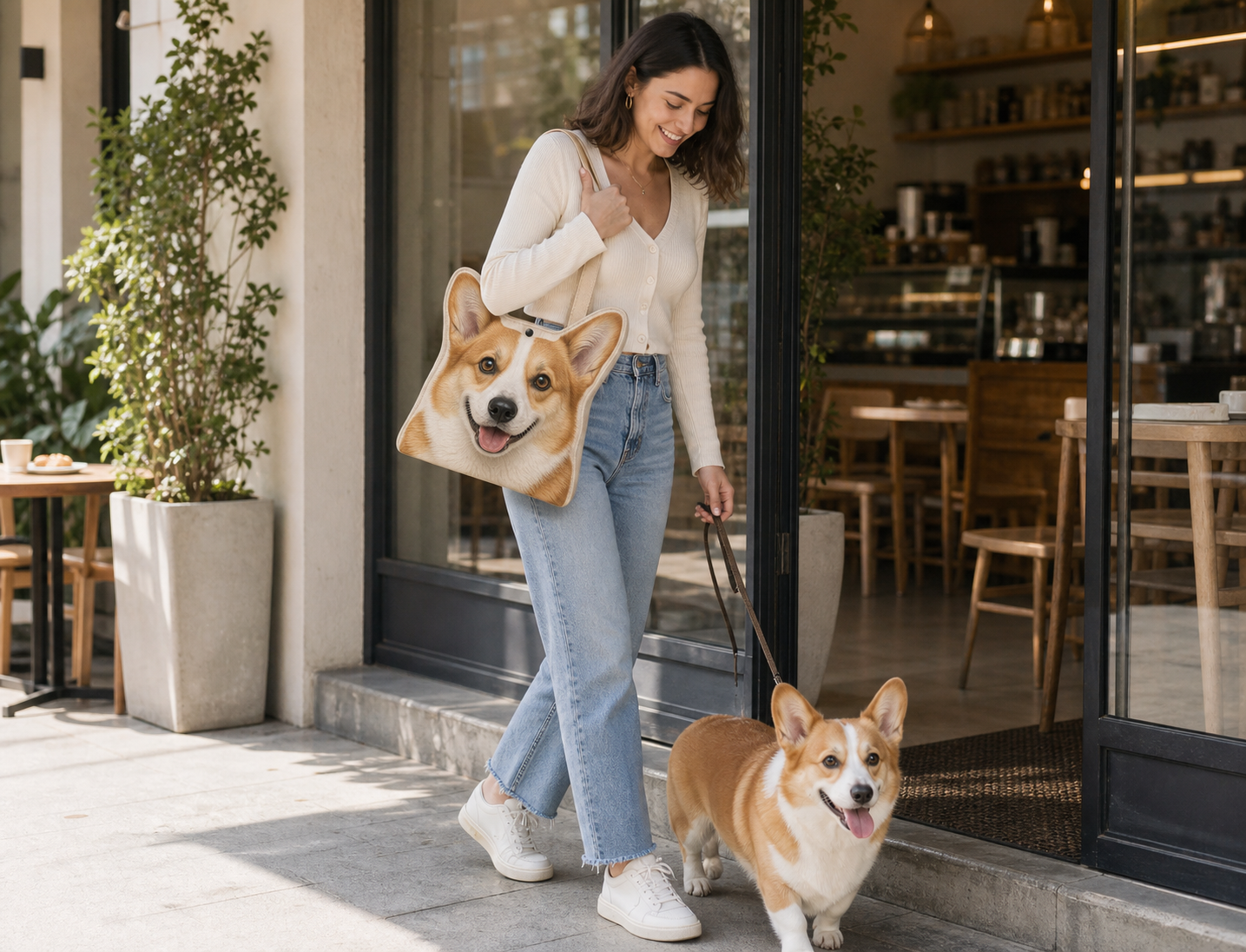 Custom Pet Shaped Tote Bag – Personalized Pet Photo Shopping Bag