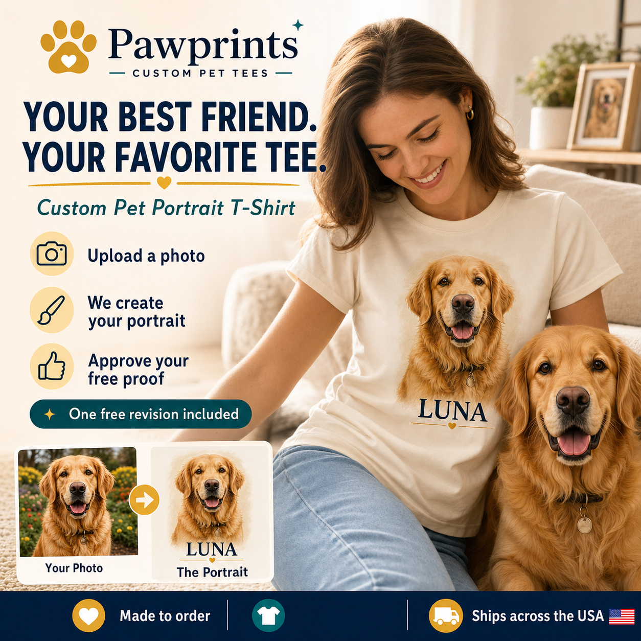Custom Pet Name Shirt — [Pet Name]'s Human Tee