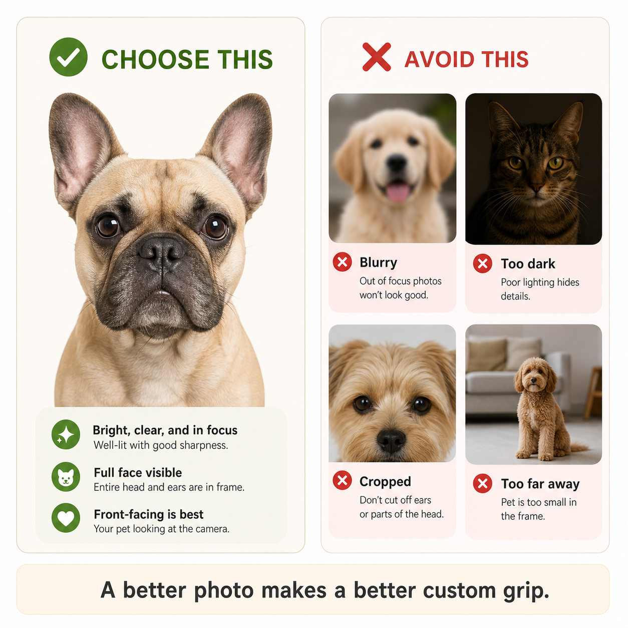 Custom Pet Photo Phone Grip – Personalized Air-Cushion Phone Stand