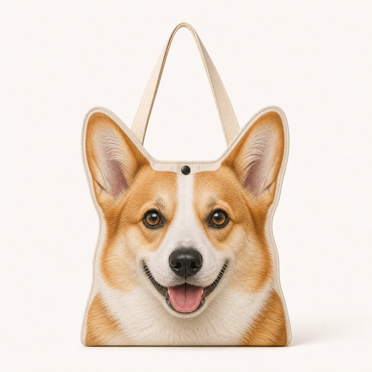 Custom Pet Shaped Tote Bag – Personalized Pet Photo Shopping Bag