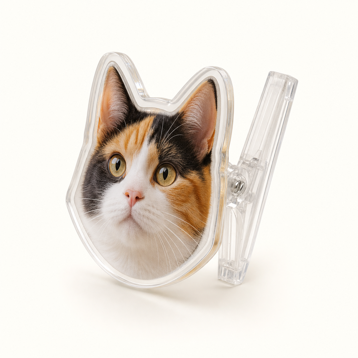 Custom Pet Photo Bag Clip – Personalized Acrylic Snack Clip