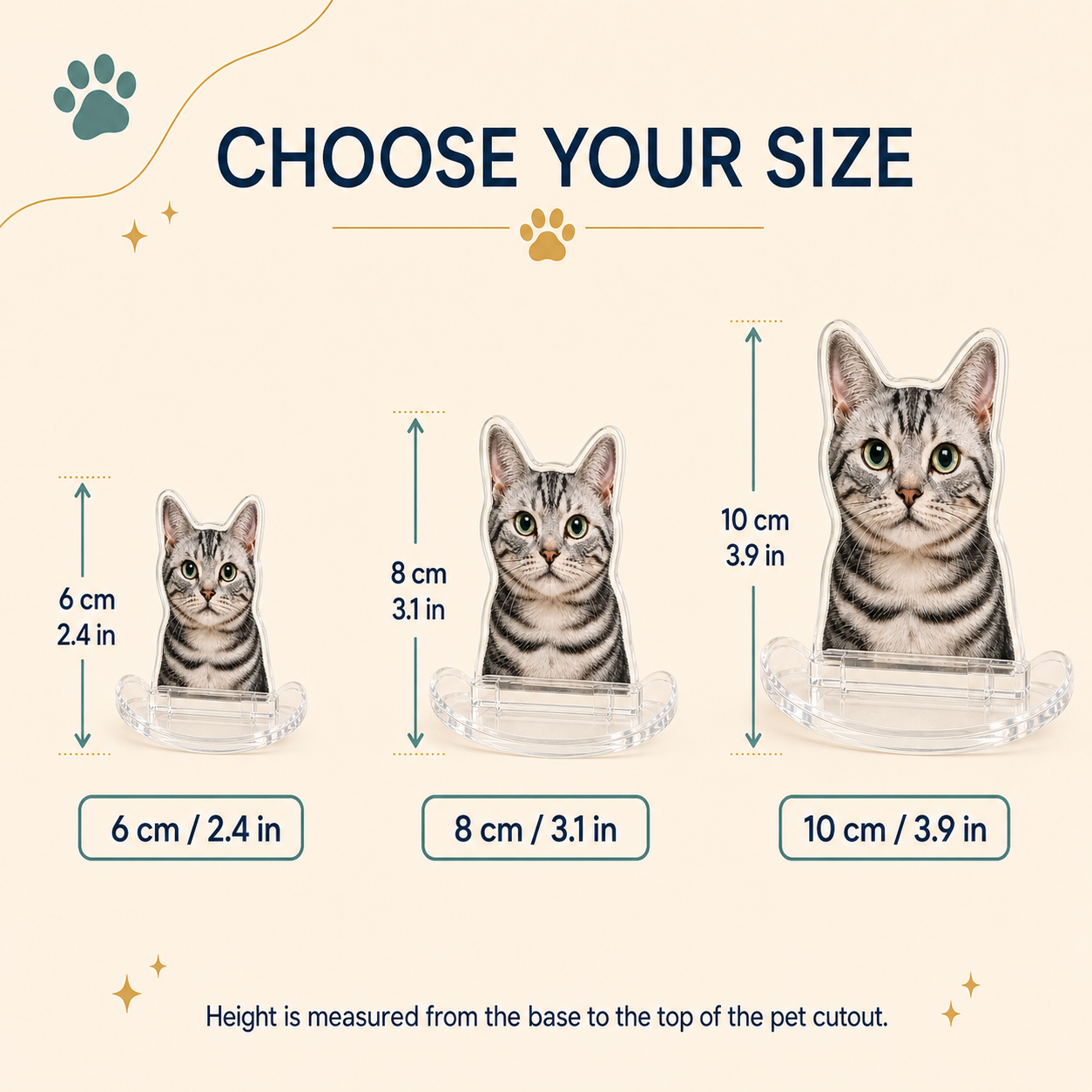 Custom Pet Acrylic Rocking Stand – Personalized Pet Photo Desk Decor