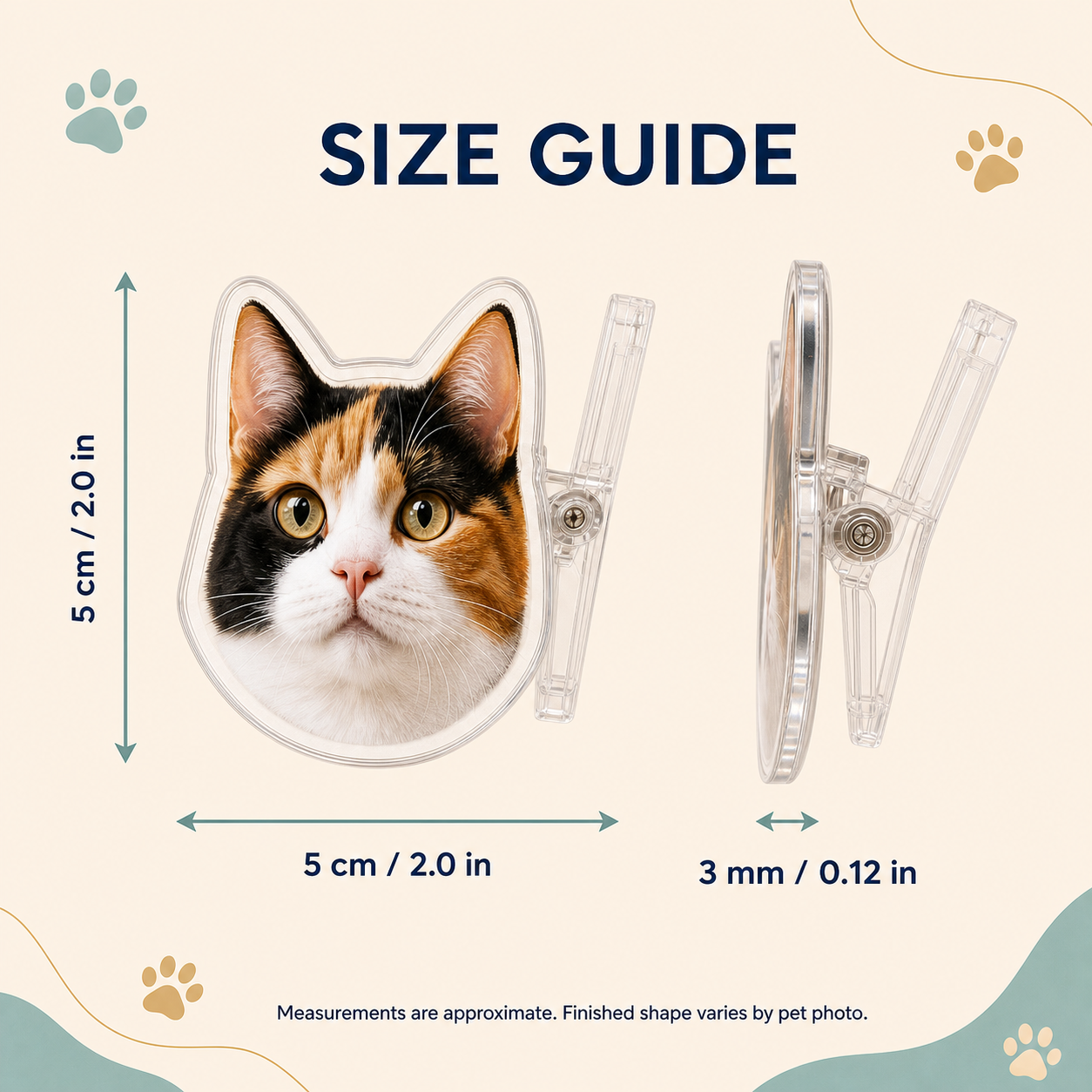 Custom Pet Photo Bag Clip – Personalized Acrylic Snack Clip