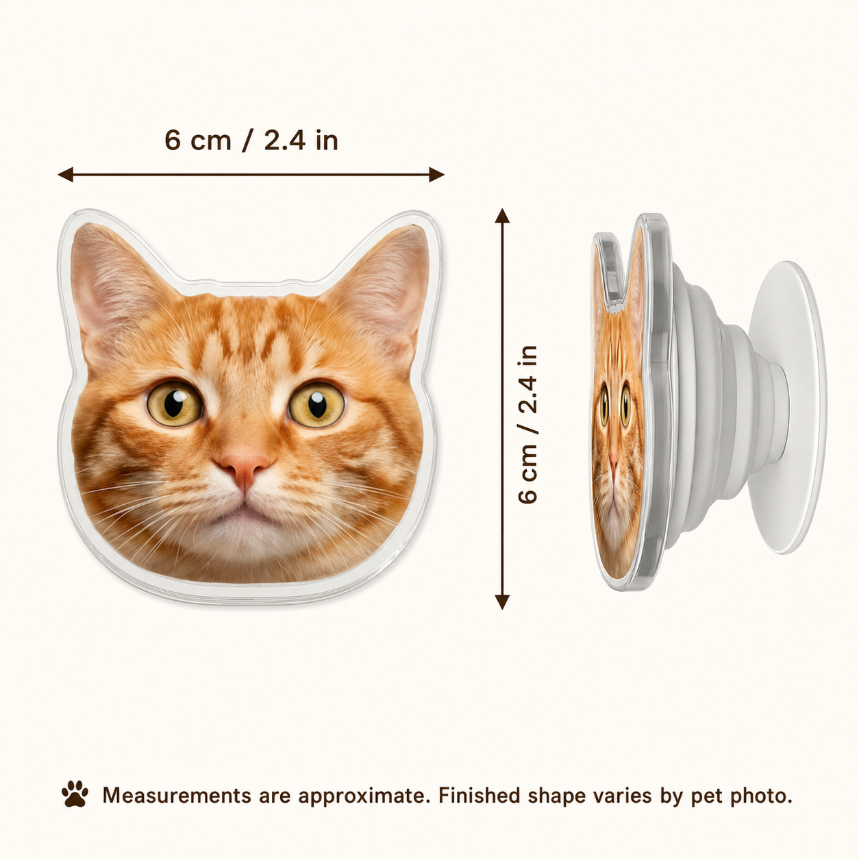 Custom Pet Photo Phone Grip – Personalized Air-Cushion Phone Stand